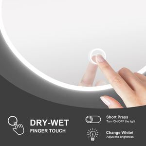 2025 tamaño personalizado antivaho LED espejo de tocador baño moderno colgar en la pared para decoración de muebles de sala de estar - Product Image 3