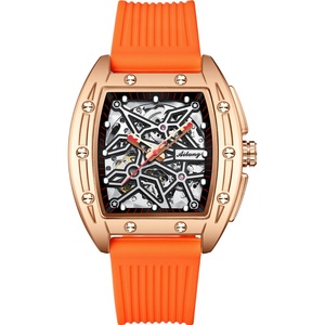 AILANG 8616 Montre automatique pour homme, rectangulaire, tendance, à cadran ajouré, étanche, avec logo personnalisé - Product Image 5