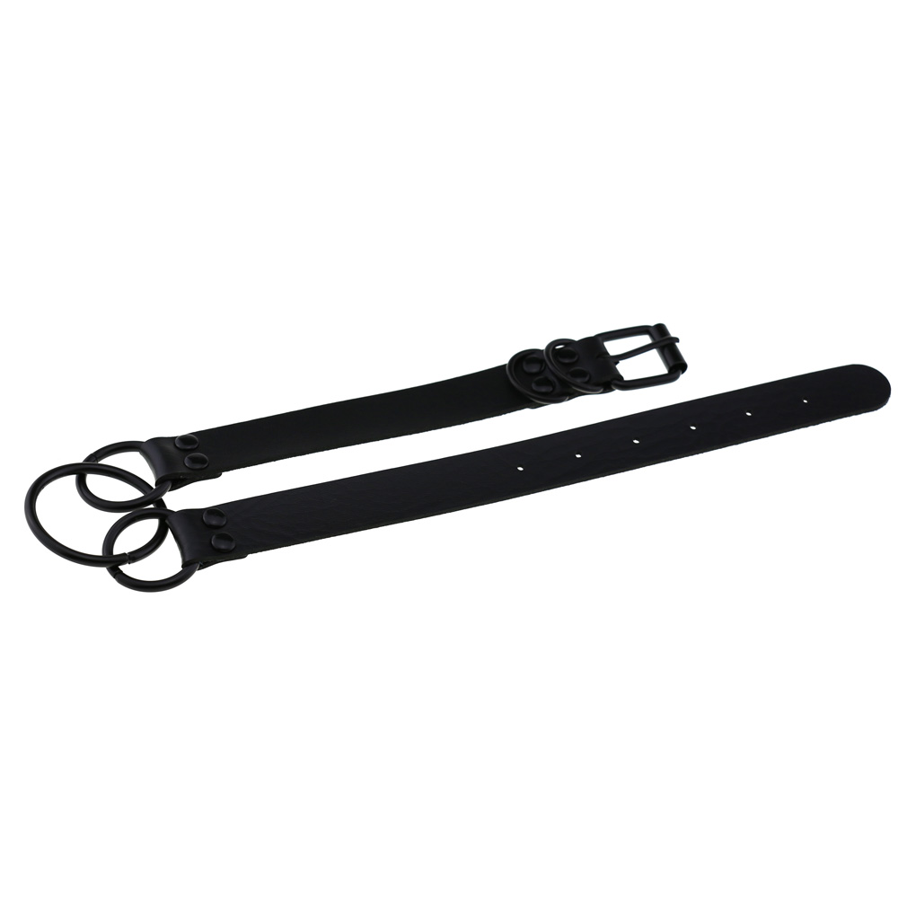 Goth Leather Black Choker Sexy Women Metal O Ring Collar Bondage Necklace