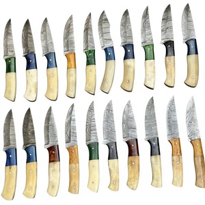 Cuchillo de hoja fija Drop Point de acero de Damasco forjado con mango de madera Pakka azul, 20 cm, dureza 58-60, para camping, bricolaje y supervivencia - 3 años de garantía - Product Image 2