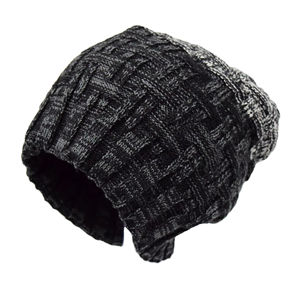 Bonnet de ski épais et chaud en tricot unisexe avec logo personnalisé brodé en 3D 100% acrylique chiné à la mode Design personnalisé - Product Image 1