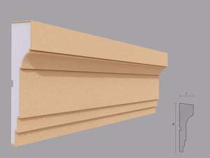 Lignes de corniche, supports de gouttières, supports de cadres de fenêtres, supports de poutres, design contemporain, durable, écologique, décoration de bâtiment - Product Image 1