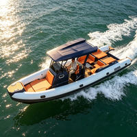 Bateau semi-rigide gonflable SP990 en aluminium soudé en V profond avec tube Hypalon, cabine, pour pêche en haute mer et charter, avec toilettes électriques