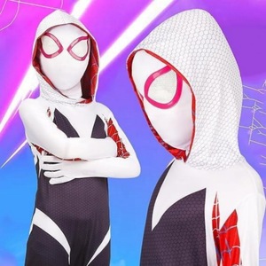 Disfraz de Cosplay de <span class=keywords><strong>Gwen</strong></span> Spider-Man, <span class=keywords><strong>Traje</strong></span> Ajustado para Navidad y Halloween, Apto para Niños y Adultos - Product Image 3