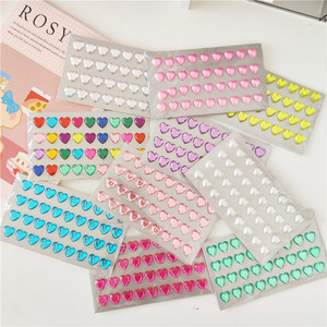 Adorables <span class=keywords><strong>Pegatinas</strong></span> en Forma de Corazón, Gemas de Cristal, <span class=keywords><strong>Pegatinas</strong></span> de <span class=keywords><strong>Diamantes</strong></span> de Imitación para Decoración de Uñas y Rostro, <span class=keywords><strong>Pegatinas</strong></span> Decorativas Autoadhesivas - Product Image 2