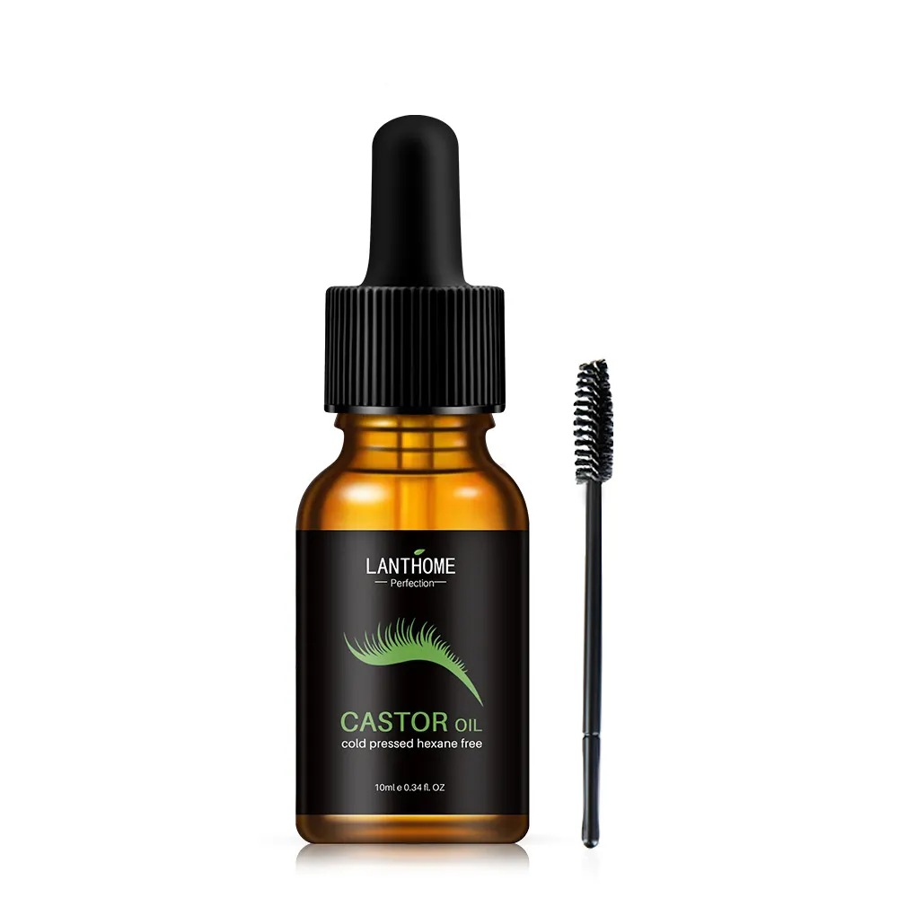 HM1037 LANTHOME Organic Castor Oil Serum For Hair Growth Stimulate Growth For Eyelashes Eyebrows