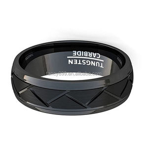 उच्च गुणवत्ता फैशन शादी के छल्ले कस्टम युगल टंगस्टन कार्बाइड के छल्ले पुरुषों उंगली टंगस्टन मुर्गा अंगूठी पुरुषों के गहने - Product Image 2