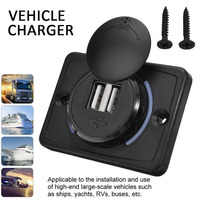 Chargeur double port USB rapide 12V-24V 3.1A, prise de courant, accessoires pour voiture, bateau, camping-car, bus