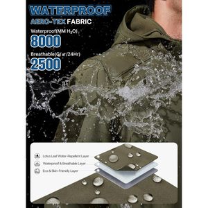 Chaqueta Softshell Ligera para Hombre, Forrada de Polar, con Capucha, Impermeable, para Senderismo y Actividades al Aire Libre - Product Image 2