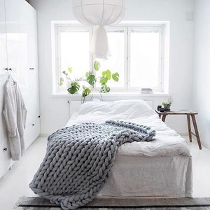 <span class=keywords><strong>Couverture</strong></span> <span class=keywords><strong>lestée</strong></span> anti-boulochage en tricot épais, tubes en coton/velours, respirante, confortable, esthétique pour la maison, réduction de l'anxiété, pour le sommeil - Product Image 4