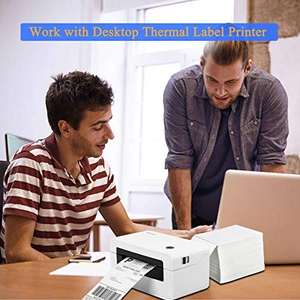 4x6防水配送ラベルミシン目付きRolloおよびZebraダイレクトサーマルプリンター用の<span class=keywords><strong>1000</strong></span>ファンフォールド粘着ステッカー - Product Image 6