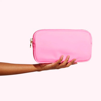 Urijk — sac cosmétique en Nylon personnalisé pour demoiselle d'honneur, petite pochette en Nylon doré avec fermeture à glissière avec lettres scintillantes