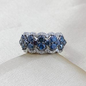 Anillo de Diamantes para Enamorados Jewelspaark, 2.57 Cttw, Corte Brillante Redondo, Chapado en Rodio, Plata de Ley 925, Anillo de Compromiso para Mujer - Product Image 3