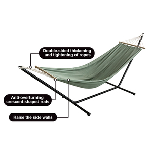 Outdoor Steel Tube <strong>Frame</strong> Free Standing <strong>Hammock</strong> Heavy Duty Garden <strong>Hammock</strong> with Stand for Garden Camping Courtyard - Product Image 1