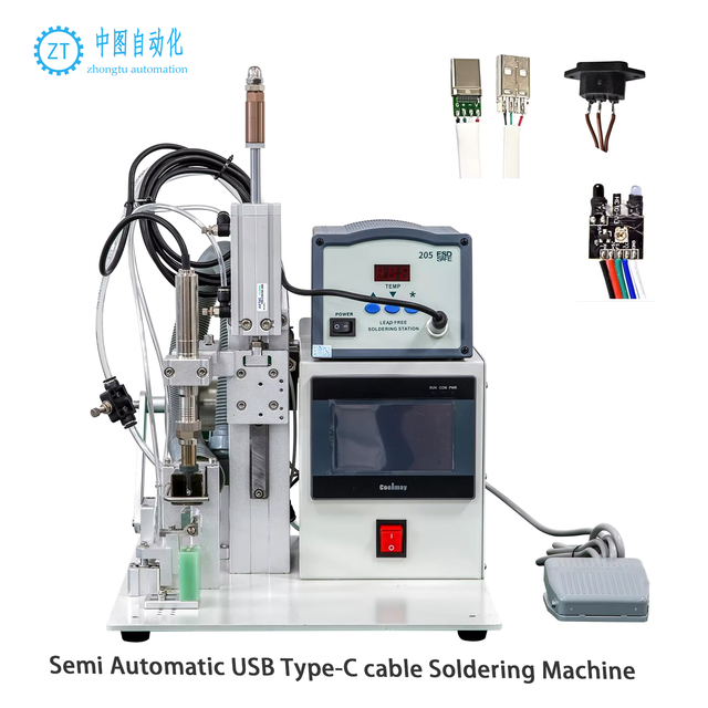 New Portable Semi Automatic USB Data Cable Making Equipment Soldering Machine for AUX Plug