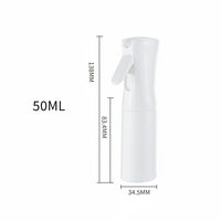 Vente en gros de flacons pulvérisateurs à fine brume rechargeables de 50 ml et 80 ml, atomiseur portable pour les cosmétiques de voyage, le parfum, le nettoyant pour le visage, l'alcool