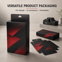 Boîte d'emballage en carton pliable en gros pour accessoires électroniques avec impression personnalisée et languette de suspension