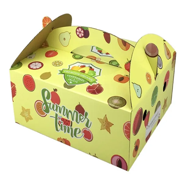 Упаковочные коробки для свежих фруктов с логотипом на заказ, офсетная печать, гофрированные картонные коробки для фруктов