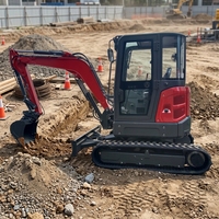 Mini-excavatrice compacte de 4 tonnes avec une capacité de godet de 0,12 m³ pour l'utilisation agricole et la construction routière