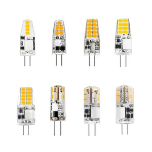 无闪烁COB SMD2835 12V 24V G4 SMD2835 1W 1.2W 1.5W 1.8W 2W 3w硅G4 GY6.35发光二极管灯泡灯，发光二极管-JC