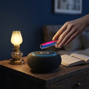 Chargeur sans fil magnétique 15W à charge rapide avec haut-parleur <span class=keywords><strong>pour</strong></span> <span class=keywords><strong>iPhone</strong></span> 16 15 14 13 Pro Max, idéal <span class=keywords><strong>pour</strong></span> la maison, le bureau et la chambre - Product Image 1
