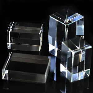 Cubetti vuoti di cristallo del blocco di cristallo del cubo di cristallo vuoto trasparente di alta qualità della fabbrica