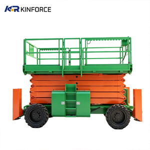 Plateforme élévatrice <span class=keywords><strong>mobile</strong></span> tout-terrain à ciseaux certifiée CE, plateforme de levage robuste pour les opérations d'ingénierie - Product Image 2