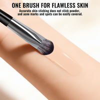 Kuas Makeup Wajah Bentuk Segitiga Gagang Plastik Bulu Sintetis Lembut untuk Concealer Foundation Kuas Kecantikan 3D Spesial Grosir