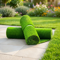 Rouleaux d'herbe artificielle réaliste de luxe Huimin Champion 20 mm - Matériau plastique durable, résistant à l'eau et aux UV, respectueux de l'environnement