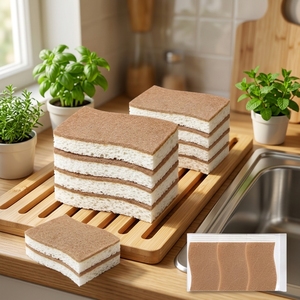 Esponja de Cocina Ecológica Natural Estilo S, Esponja de Celulosa de Sisal Anti-Rayaduras para Platos, Ollas y <span class=keywords><strong>Sartenes</strong></span> - Product Image 1