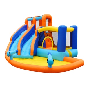 Fábrica Personalización a granel Popular Tobogán de agua doble Casa de rebote inflable Castillo de gorila de salto - Product Image 3
