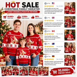 New Year Ready Stock <strong>Christmas</strong> Family Sweater <strong>Cheap</strong> Reindeer Snowflake Nordic-inspired Jacquard Knitted Family <strong>Christmas</strong> <strong>Jumper</strong> - Product Image 6