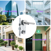Serrure de porte d'entrée extérieure en acier inoxydable ignifuge de haute qualité, conception durable, design moderne en fer pour hôtel et supermarché