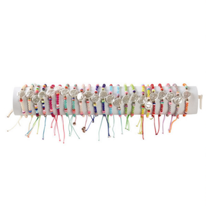 Bracciale con perle rotonde e perline, 24 pezzi, gioielli colorati con cordino regolabile, regalo per le donne - Product Image 1