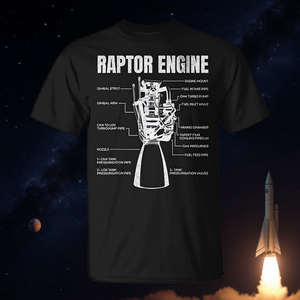 Camiseta con diagrama del motor Raptor para entusiastas del espacio y científicos de la exploración espacial - Product Image 3