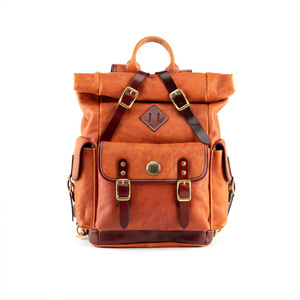 Italian Vegetable Tanned Leather <b>Backpack</b> Coffee <b>Brown</b> Unisex Durable Laptop Compartment Leisure Travel - Product Image 5