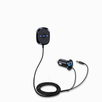 Kit voiture Bluetooth BC20 haut-parleur mains libres chargeur de voiture USB Bluetooth avec 5V 2.1A lecteurs MP3 / MP4 universels en plastique noir