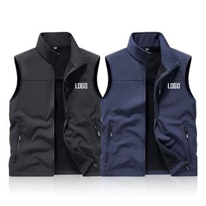 Luxury High Quality <b>Mens</b> <b>Vests</b> Sport Outdoor Winter Turtleneck Windproof Work Cargo Softshell Fishing Hunting Custom logo <b>Vest</b> - Product Image 1