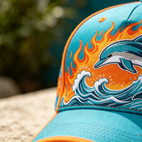 Gorra de Béisbol con Delfín Bordado en 3D, Unisex, Ajustable, de Sarga de Algodón, Deportiva, Estiliza el Rostro, Transpirable, Protección Solar, Casual