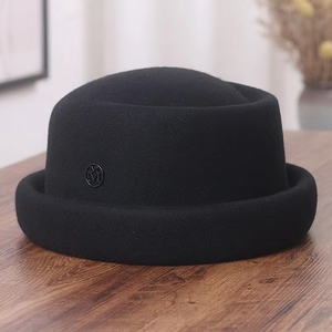 LOGO personalizzato di lusso all'ingrosso promozionale a buon mercato soffice classico Western da donna 100% ciotola di lana <span class=keywords><strong>Trilby</strong></span> Fedora cappello in feltro per le donne - Product Image 4