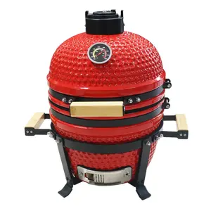 13'' Ceramic Kamado Barbecue Charcoal Grill Heavy Duty Ceramic Barbecue BBQ Grill