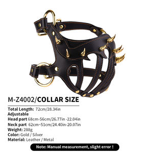 M-Z4002 Bondage BDSM Submissive <strong>Hood</strong>, Soft Leather Adjustable Size, Fanged Beast Design for Role-Play Sex Toy - Product Image 6