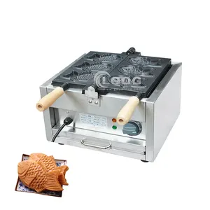 Disetujui CE Mesin Pembuat Wafel Ikan Mini Jepang 110V/220V Elektrik Komersial Taiyaki Mesin Pemasok