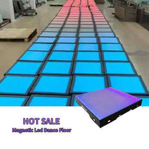 Alfombra de Baile LED Colorida para Fiestas y Bodas, de Segunda Mano, con Espejo 3D Dorado Transparente, Tipo Disco - Product Image 1