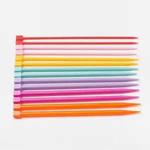 Ярких цветов 4,0 мм-10,0 мм длиной 25 см DIY спицы для вязания крючком, набор плетения изделий из пластика точка вязальная спица