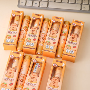 Moka Cartoon <b>Press</b> Eraser <b>Orange</b> Boxed School Stationery Kids Gift - Product Image 3