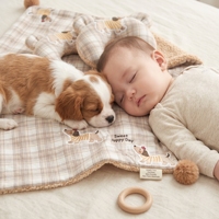 Couverture en flanelle à carreaux pour animaux de compagnie pour l'hiver, motif de dessin animé mignon, couverture pour animaux de compagnie, oreiller, lit, canapé, couverture chaude et moelleuse pour chien pour le sommeil des animaux de compagnie