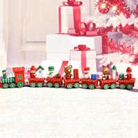 Vente en gros usine Nouveauté 2026 Décoration de Noël : Mini train en bois pour décorations de fêtes, idées cadeaux de bureau