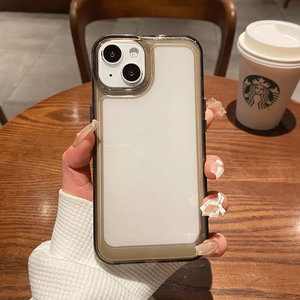 Cao Rõ Ràng Trong Suốt Chống-Mùa Thu Độ Cứng Không Gian Acrylic Rõ Ràng Trường Hợp Với Kim Loại Nút Chìa Khóa Cho Iphone 15 Pro Max Bìa 14 13 12 11 - Product Image 3