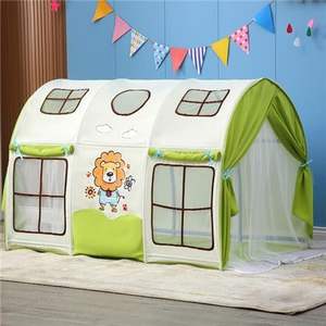 Tente de château d'intérieur pour enfants Playhouse lit de princesse petite maison avec moustiquaire jouet de séparation de lit pour garçons filles utiliser à la maison - Product Image 2